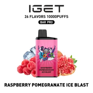 IGET BAR PRO 10000 Puffs – Raspberry Pomegranate Ice Blast